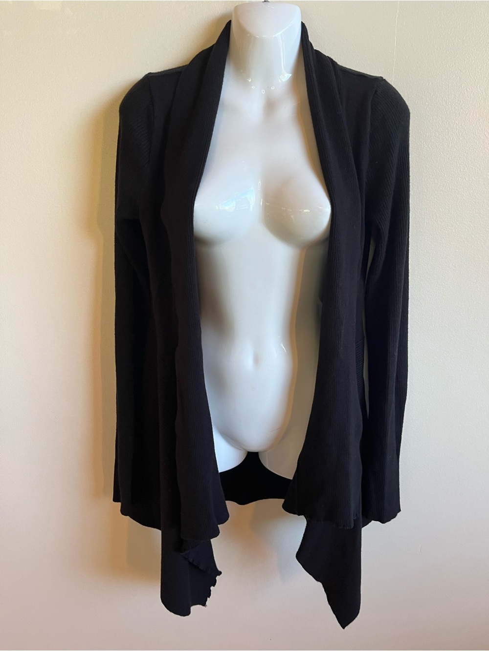 Open Front Black CYA Sweater Cardigan Small Fits Medium NWOT